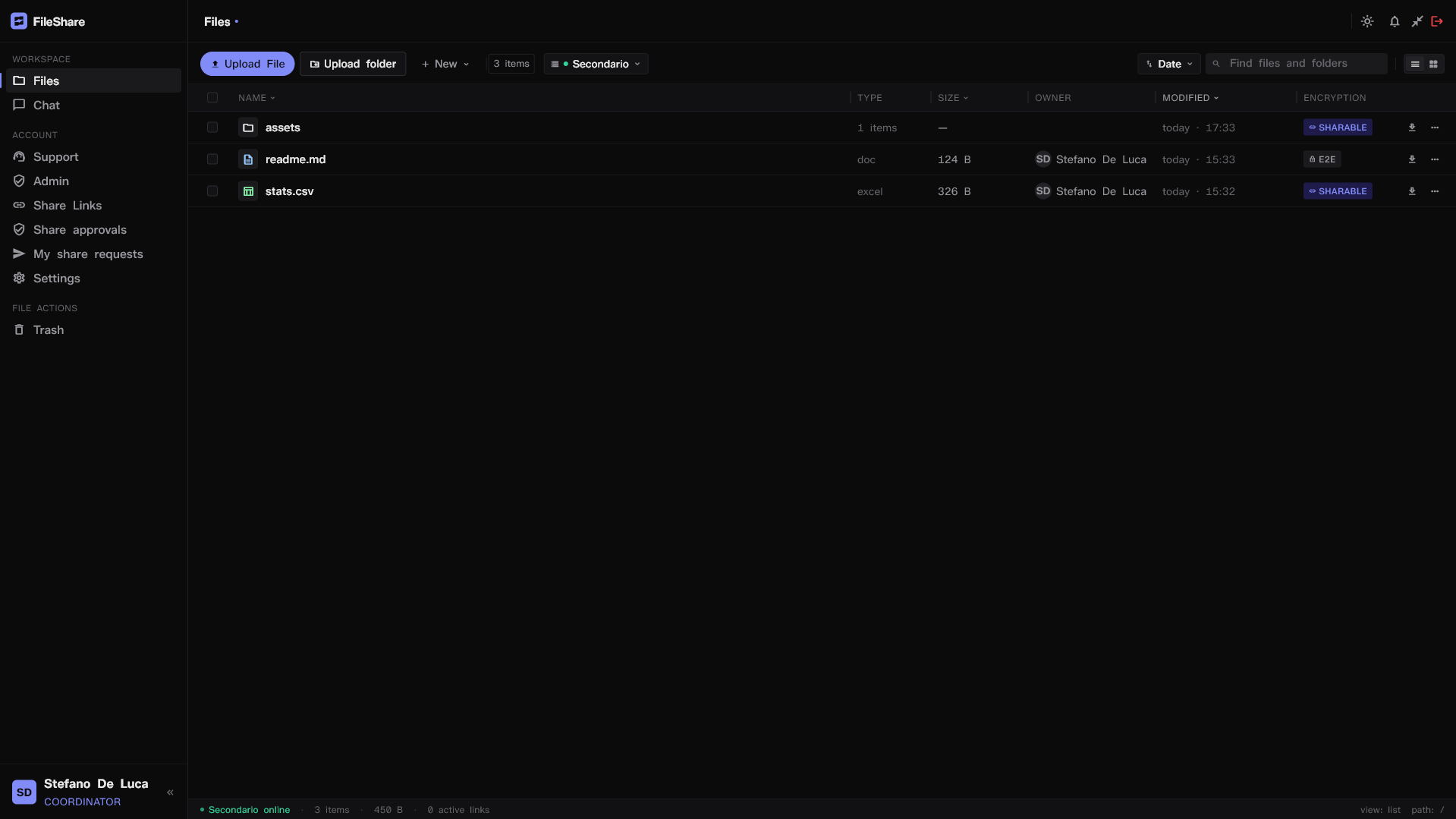 FileShare – file browser with end-to-end encryption